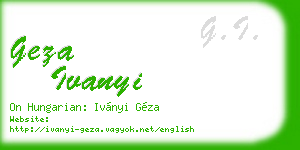 geza ivanyi business card